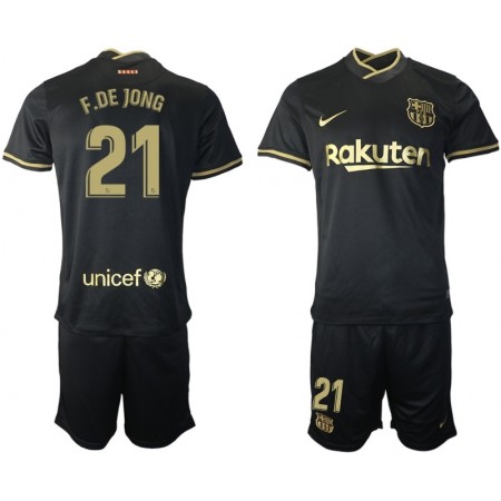 Billiga Fotbollströjor FC Barcelona Frenkie de Jong 21 Barn Borta tröja 2020/21 Kortärmad
